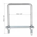 Uxcell Square U-bolts 3-1 2 90mm Inner Width 180mm Length Carbon Steel M8 With Nuts Frame Plate Round Washers