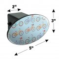 Bicycle And Bikes Pattern Oval Tow Trailer Hitch Cover Plug Insert