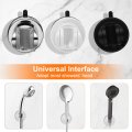 Shower Head Holder Suction Cup Handheld Removable Showerhead And Wall Mounted Bracket Round White
