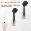 Shower Head Holder Suction Cup Handheld Removable Showerhead And Wall Mounted Bracket Round White