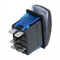 Aux Lights Rocker Switch 5pin On-off Blue Led Light 12v 24v Jumper Wires Set For Jeep Boat Car Trucks 