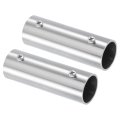 2pcs 2-way Straight Pipe Fitting Connector Fit 1 Inch 25mm Od Stainless Steel 100mm Length Structural Chain Link Fence Clamp 