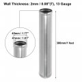 X Autohaux Od 1 8 45mm Length 12 300mm Aluminum Alloy Tube Intercooler Pipe Straight Air Intake Silver Tone For Car
