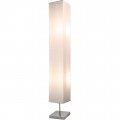 Lightaccents Honors Paper Floor Lamp Japanese Style Standing With Chrome Base And White Shade On Off Foot Switch 59 Inches Tall 