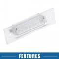 A Absopro Car 6500k White Led License Plate Light Assembly 95563162003 3528smd For Vw Touareg 1g1 2004-2010 Abs Clear Set Of 2