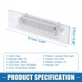 A Absopro Car 6500k White Led License Plate Light Assembly 95563162003 3528smd For Vw Touareg 1g1 2004-2010 Abs Clear Set Of 2