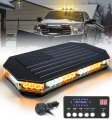 White Amber Led Emergency Warning Flashing Lights With American Flag Pattern Rooftop Strobe Beacon Light Bar Controller For 