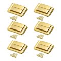 6pcs Toggle Catch Lock 0 8 X 1 3 Hasp Latch Mini Clasp With Mounting Screws For Jewelry Box Gift Wooden Cabinet Bright Gold 
