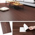 Livelynine 16pcs 6inx3ft Vinyl Plank Flooring Waterproof Peel And Stick Floor Tile Wood Look Red Cherry Tiles For Walls 