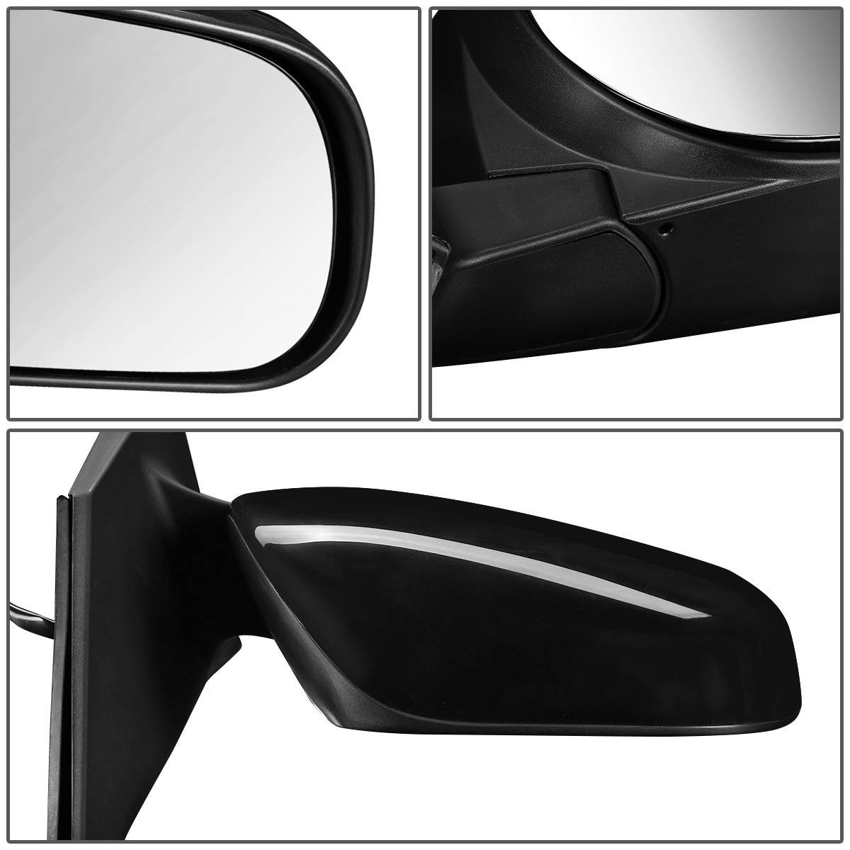 Powered Passenger Right Side View Door Mirror For Toyota Rav4 06-12 Black Textured Finish Manual Folding And Adjustment