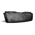 R L Racing Front Grill Cover For 07-14 Chevy Tahoe Suburban Avalanche All Models Black Finish Big Horn Horizontal Style Bumper 