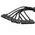 Uxcell Argb Splitter Cable 1 Female To 8 3 Pin Extension Connector Cord Wire For 5050 3528 Led Light Strips 30cm Length