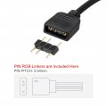 Uxcell Argb Splitter Cable 1 Female To 8 3 Pin Extension Connector Cord Wire For 5050 3528 Led Light Strips 30cm Length