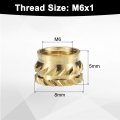 100pcs M6 Threaded Inserts Brass Heat Set M6x5mm Od 8mm Knurled Insert Nuts 3d Printing Female