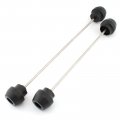 Topteng Front Rear Axle Fork Wheel Slider Black Fit For Yamaha Tenere 700 2020-2021