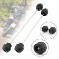 Topteng Front Rear Axle Fork Wheel Slider Black Fit For Yamaha Tenere 700 2020-2021