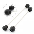 Topteng Front Rear Axle Fork Wheel Slider Black Fit For Yamaha Tenere 700 2020-2021