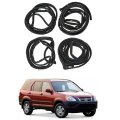 Door Weatherstripping 4pcs Open Rubber Stripping On Kit Replacement For 2002-2006 Cr-v Sport Utility 4-door 