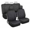Motor Trend Spillguard Waterproof Car Seat Covers Front And Rear Full Set Beige Stitch A Neoprene Protectors With Extended 