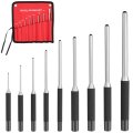 9 Piece Pin Punch Set Chrome Vanadium Steel For Automotive Watch Repair Jewellery And Crafts 1 16 In To 5 Wd43917 With Nylon