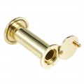 Uxcell Door Viewer Solid Brass 0-degree Peephole With Cover For 2 32 To 3 54 Inch Thick Polished Gold Finish 2 Pcs