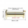 Uxcell Door Viewer Solid Brass 0-degree Peephole With Cover For 2 32 To 3 54 Inch Thick Polished Gold Finish 2 Pcs