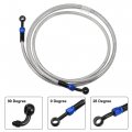 X Autohaux Brake Hose An3 28 90 Degree M10 Motorcycle Hydraulic Line Oil Pipe Fitting For Atv Motocross Racing Bike 220cm