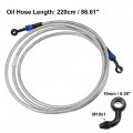 X Autohaux Brake Hose An3 28 90 Degree M10 Motorcycle Hydraulic Line Oil Pipe Fitting For Atv Motocross Racing Bike 220cm