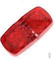 Ecotric Led Trailer Marker 4 X 2 Bullseye Lights Super Bright 10 Diodes Light Indicator Red Amber Double Bubble 12v Rectangular