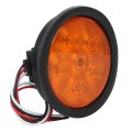 4 Pack In 6 Led Round Trailer Tail Lights Amber Side Marker Clearance Waterproof Rear Brake And Turn Signal Lamps For