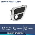Pit66 Front Bumper Fog Light Trim Cover Bezel Passenger Side For Subaru Forester 2019-2021 57731sj060 Black Silver