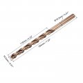M35 High Speed Steel Parabolic Flute Drill Bit 10 5mm Drilling Diameter 184mm Length Gold Oxide Cobalt Round Shank