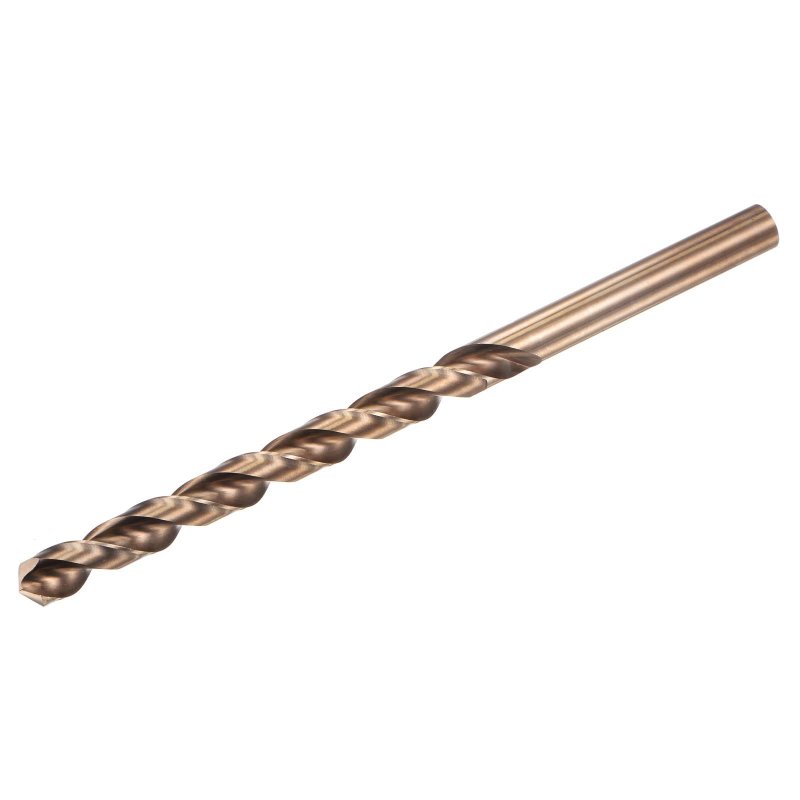 M35 High Speed Steel Parabolic Flute Drill Bit 10 5mm Drilling Diameter 184mm Length Gold Oxide Cobalt Round Shank