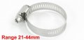 Uxcell Stainless Steel Hoop Ring Gear Hose Clamp 21mm To 44mm Silver Tone