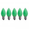 Ezls C7 Green Opaque Led Bulbs 5 Pack Smooth Lens Replacement 
