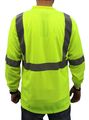 Medium Class 2 Max-dry Moisture Wicking Mesh Long Sleeve Safety T-shirt Neon Yellow 