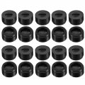 Carbon Brush Holder Caps 15mm O 9mm I D 8mm Thickness Motor Cover Plastic Fitting Thread Black 20pcs 