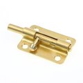 Slide Barrel Bolt Latch 3 In With Screws Brass Plated Steel For Doors Gates Sheds And Cabinets Model U 117556 Single Pack 