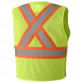 Pioneer V1021560u Hi-vis Safety Tear-away Vest Yellow Green Small Medium 