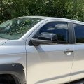 Kuafu Mirror Covers Caps Kit Compatible With 2007-2022 Toyota Tundra Crewmax Sequoia Glossy Black