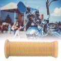 Motorcycle Grips Universal Handlebar 1 Inch 25mm Pair For Vintage Tpu Handlebars Beige