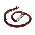 Dream Apparel 36 Leather Motorcycle Get Back Whip For Handlebar Fringed Biker Black And Red 