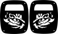 Jeeptails Tiger Eyes Left And Right Tail Lamp Light Covers For Jeep Cj Or Yj Tj Wranglers Black Set Of 2