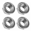 Caltric 4pcs Wheel Flanged Serrated Nuts Compatible With Polaris 3 8 -24