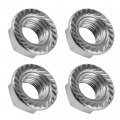 Caltric 4pcs Wheel Flanged Serrated Nuts Compatible With Polaris 3 8 -24