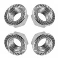 Caltric 4pcs Wheel Flanged Serrated Nuts Compatible With Polaris 3 8 -24