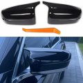 Qlhshop Gloss Black Car Side Mirror Cover Cap Replacement For 2017-2022 Bmw 3 Series G20 320i 325i 330i 5 G30 525i 530i 540i 