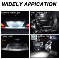 Glofe T10 194 168 Dash Instrument 6000k White Led Light Bulbs Bright Panel Gauge Cluster Dashboard 10pcs Set