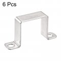 Uxcell U Shaped Connector Bracket 43 X 46mm 304 Stainless Steel For Door Closed Bar Holder Strut Channel 6pcs