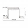 Uxcell U Shaped Connector Bracket 43 X 46mm 304 Stainless Steel For Door Closed Bar Holder Strut Channel 6pcs